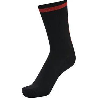 hummel Elite Indoor Low Pa socks, BLACK/CHERRY TOMATO, 39 EU