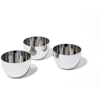 Alessi "MAMI" Set bestehend aus drei Schalen aus Edelstahl, Chrom, 14 x 9 x 11.5 cm