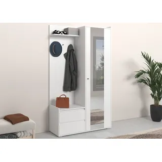 OTTO home Kosmo Garderobenschrank 110 x 38 x 188 cm weiß