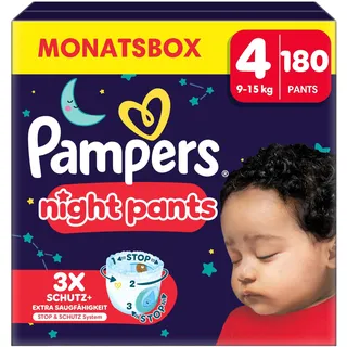 Pampers Baby-Dry Night Pants Gr. 4 (9-15 kg) 180 St.