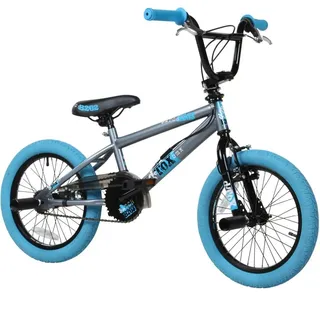 Detox Freestyle 16 Zoll Fahrrad 100 - 120 cm mit 2 Pegs unisex grau/blau