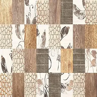 Homemania Teppich, Bedruckt, Braun, Patchwork, Dekoration für Haus, rutschfest, für Wohnzimmer, Schlafzimmer, Mehrfarbig aus Polyester, Baumwolle, 80 x 50 cm