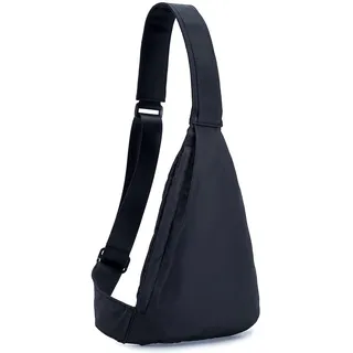 CLAPE Sling Chest Crossbody Bag Wasserdicht Schultertasche Klein Leicht Umhängetasche Herren Multi-Pocket-Rucksack, Schwarz