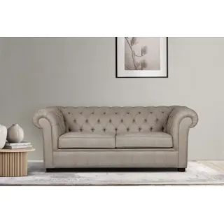 Home Affaire »CHARENTE, optionale Schlafsofa, Chesterfield-Sofa, Bettfunktion« mit edler Knopfheftung und typischen Armlehnen, B/T/H 198/89/74 cm,