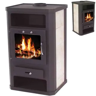 Kaminofen 11kW Kachelofen Heizofen Ofen Kamin Holzofen  56313 - Schwarz