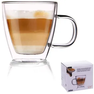 Orion Teeglas Kaffeeglas Doppelwandiges Doppelwandige Gläser Thermoglas für KAFFEE Espresso Cappuccino Tee 110 ml