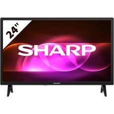 SHARP 24FA6E HD Ready LED Fernseher 60 cm (24 Zoll), 3X HDMI, 2X USB, VB-T/T2/C/S/S2 (MPEG4 + HEVC/H.265, Schwarz