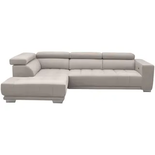 Xora Ecksofa , Ecru , Metall , Uni , Ottomane links, L-Form , 301x207 cm , Typenauswahl, Fußauswahl, Stoffauswahl, Sitzqualitäten, seitenverkehrt erhältlich, Bettfunktion erhältlich, Hocker erhältlich, Rücken echt, individuell planbar , Wohnzimmer, Sofas & Couches, Wohnlandschaften, Ecksofas
