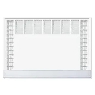 Sigel Schreibtischunterlage Protect 2026/2027 weiß Papier 59,5 x 41,0 cm, 40 Blatt