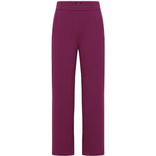Stoffhose ZERO "Stoffhose mit elastischem Bund 28 Inch", Damen, Gr. 42, EURO, lila (magenta lila), Obermaterial: 96% Polyester Pol. recyc.. 4% Elasthan EL., Hosen Stoffhose