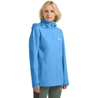 Jack Wolfskin Outdoorjacke JACK WOLFSKIN "TRAILTIME 2L JKT W", Damen, Gr. XS, blau (mid blau), Obermaterial: 100% Polyester. Netzfutter: 100% Polyester, Jacken Outdoorjacke, Wasserdicht, winddicht, atmungsaktiv, Übergangsjacke