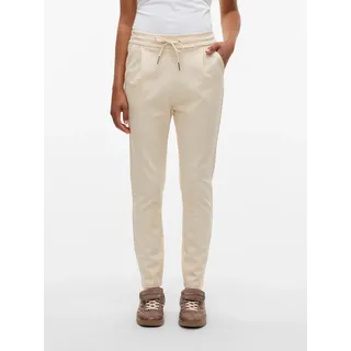 Vero Moda Jogger Pants VERO MODA "VMEVA MR LOOSE STRING PANT GA NOOS", Damen, Gr. S (36), Länge 30, beige (pumice stone detail:melange), Web, Obermaterial: 65% Viskose, 30% Nylon, 5% Elasthan, meliert, loose fit 7/8-Länge, Hosen, hinten mit elastischem Bündchen