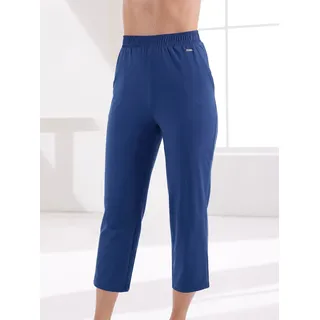 7/8-Hose FEEL GOOD, Damen, Gr. 48/50, Normalgrößen, blau (royalblau), 95% Baumwolle, 5% Elasthan, unifarben, Hosen 7/8-Hose