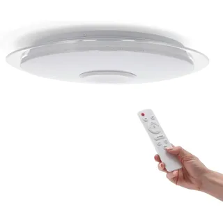 M Ledme - Smart LED Deckenleuchte 30W dimmbar mit Bluetooth Lautsprecher und App-Steuerung - RGB Farbwechsel, Warmweiß/Kaltweiß, Sternenhimmel - Ideal für Kinderzimmer und Schlafzimmer