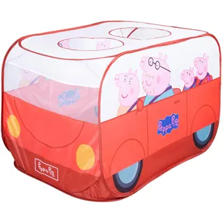 roba Pop-Up Spielzelt 'Peppa Pig Zelt in Autoform, mit automatischer Klappfunktion, für drinnen und draußen, rot...