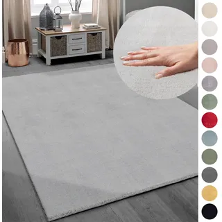 my home Teppich »Arabell, Kunstfellteppich, Felloptik, waschbar,« rechteckig 16 mm Höhe flauschig, kuschelig, Anti-Rutsch-Unterseite, Wohnzimmer, Schlafzimmer, grau