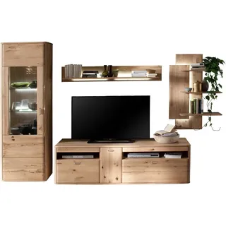 MCA Furniture MCA Wohnwand Ravello 4tlg. Holz Braun Eiche