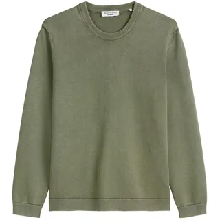 Marc OߴPolo Denim Herren Strickpullover aus Bio-Baumwolle mit Rundhalsausschnitt, Grün (Oak Ash), L