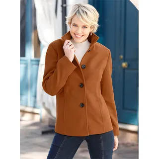 Langjacke CLASSIC BASICS, Damen, Gr. 54, braun (cognac), 100% Polyester, unifarben, Jacken Langjacke