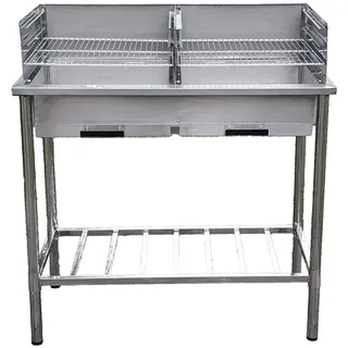 Westerholt Grilltisch aus Edelstahl silber