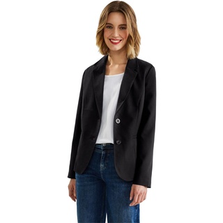 Street One Damen A211839 Twill Blazer, Schwarz, 36 EU