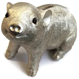 Bada Bing XXL Tier Spardose groß in Perlmutt Silber - Sparschwein zuckersüßes und niedlich - hochwertig und liebevoll verarbeitet - edles Geschenk für Kinder und Erwachsene - Geburtstag Hochzeit Deko