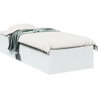 vidaXL Bettgestell Weiß 100x200 cm Holzwerkstoff - Weiß
