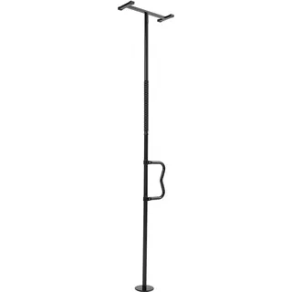 Vevor Sicherheitsstange Haltegriff fürs Badezimmer schwarz, für Deckenhöhen von 214 bis 305 cm, 136 kg Tragkraft