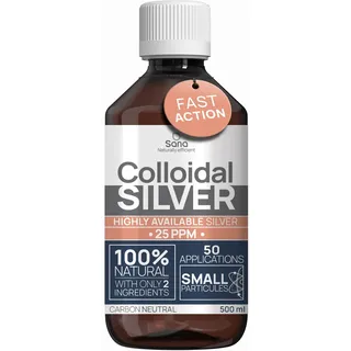 Kolloidales Silber 25PPM 250 ml | Premium Silberwasser | Für Mensch, Hund & Katze | Carbon Neutral | 100% natürlich mit 2 Zutaten