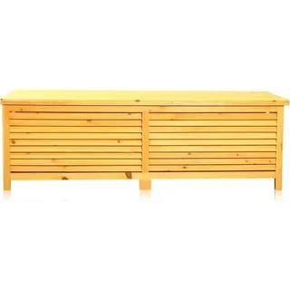 Melko Auflagenbox Holz Kissentruhe 140 cm Gartenkiste Aufbewahrung - Braun - Braun