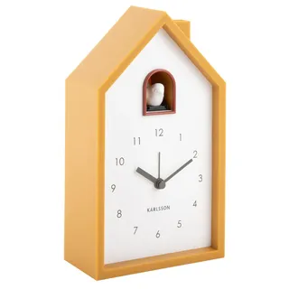 Karlsson Kuckucksuhr Wecker MODERN CUCKOO ochre yellow | 6x12x20 cm - Gelb