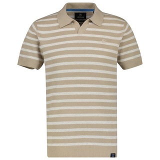 Lerros Poloshirt »LERROS Gestreiftes Strickpoloshirt«, beige