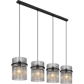 Globo Lighting Hängeleuchte Metall schwarz matt, 4x E27 - Schwarz