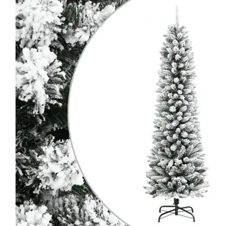 Künstlicher Weihnachtsbaum Schlank mit Schnee 120 cm PVC & PE - Weiß