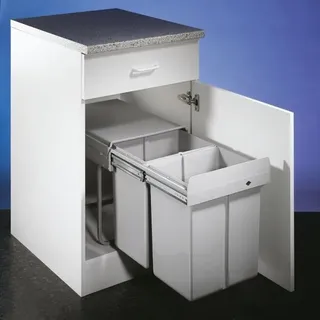 WESCO Einbau-Abfallsammler Double Master Maxi 40 DT - 2 x 20 Liter, Vollauszug, Drehtür