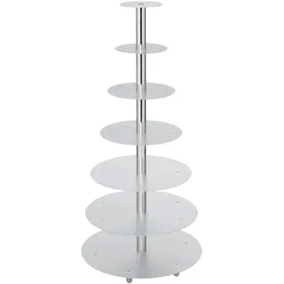 thermohauser Etagen-Tortenständer aus AL, rund, 7-stöckig, Silber