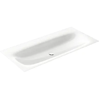 KEUCO EDITION 11 ART Einbauwaschtisch aus Stahl-Emaille, 1206x4x493mm, mit 1 Hahnloch, 32590511201, Farbe: Weiß