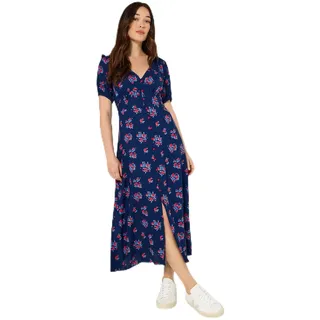 Joe Browns Damen Blue & Red Ditsy Floral Vintage-Inspired Tea Dress Kleid, blau, 42 Zierlich