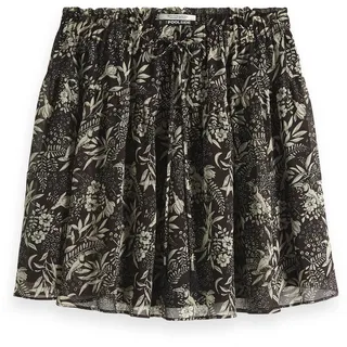 Maison Scotch Damen Rock Printed Flowy Mini Skirt 149937-99 M - Combo T - M