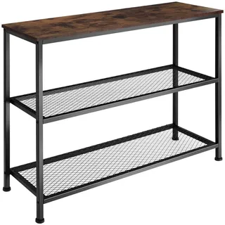 tectake Konsolentisch Bristol,100 x 30 x 81 cm,Industrial Holz dunkel, rustikal , Beton Optik , Rechteckig , 30x81x100 cm , Wohnzimmer, Wohnzimmertische, Konsolentische