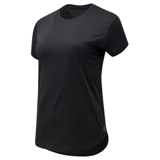 New Balance Damen Sport Core Heather Tee Top, Schwarz meliert, L