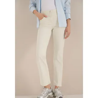 Bootcut-Jeans CECIL "Style Toronto", Damen, Gr. 32, Länge 30, pearl beige, Denim/Jeans, Obermaterial: 78% Baumwolle, 21% Polyester, 1% Elasthan. Futter: 52% Polyester, 48% Baumwolle, unifarben, bootcut fit lang, Jeans Bootcut-Jeans, mit Stretch, Topseller