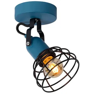 Wandstrahler Pola Modern Metall Kippbar Dimmbar LED für Kinderzimmer L 13 cm - Blau