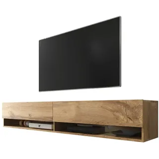 Selsey Wander – TV-Lowboard in Wotan Eiche Holzoptik hängend/stehend mit LED 180cm