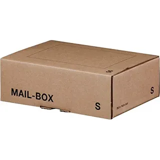 smartboxpro® Versandkarton MAILBOX, S, Steckverschluss, 255 x 185 x 85 mm, innen: 249 x 175 x 79 mm, braun (20 Stück), Sie erhalten 1 Packung á 20 Stück
