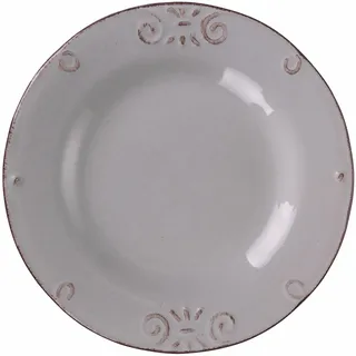 Villa d'Este Home Tivoli Set mit 6 Obsttellern aus glasiertem Steinzeug, Ø 21,5 cm, Duchessa Stones