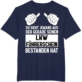 LKW-Führerscheinprüfung bestanden T-Shirt, Herren Große Größen, Marineblau, 5X Tall