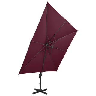 vidaXL Ampelschirm mit Lüftung 300x300 cm Bordeauxrot - Rot