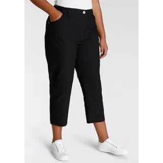 KjBrand Caprihose "Betty 7/8", Damen, Gr. 52, N-Gr, schwarz, Web, Obermaterial: 60% Baumwolle, 37% Polyamid, 3% Elasthan, Basic schmal, Hosen Caprihose, Sommerhose
