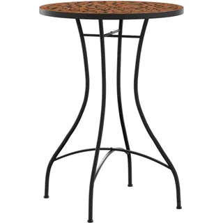 vidaXL Mosaik-Bistrotisch Ø 50 x 70 cm Orange/Rot